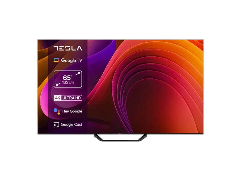 Tesla 65E655BUS LED TV 65" ultra HD, Google TV smart, DVB-T2/C/S2