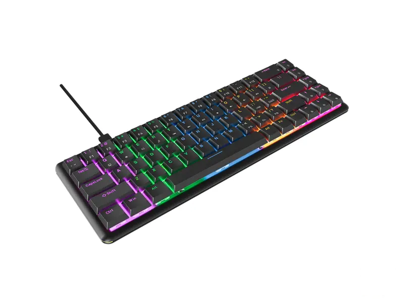 Rampage Tastatura REBEL Black Low Profile Gaming RED SWITCH US/ENGLISH RGB