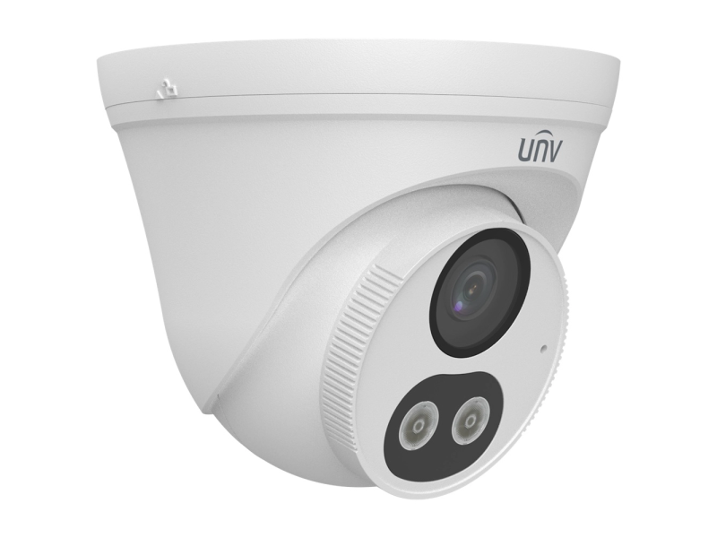 Uniview Kamera 8MP IPC3618LB-ADF28K-DL Dome, ColorHunter Smart Dual Light, objektiv 2.8 mm, IR/LED domet do 30 m, ugrađen mikrofon, WDR 120dB, napajanje 12VDC/PoE, IP67, MicroSD do 512GB, Dozna TR-JB03-I-IN