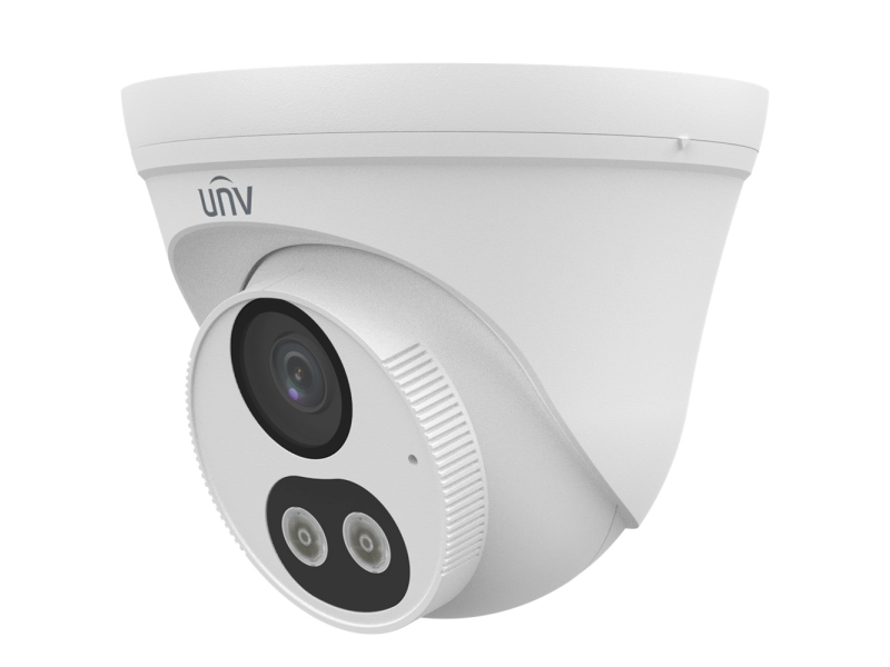 Uniview Kamera 8MP IPC3618LB-ADF28K-DL Dome, ColorHunter Smart Dual Light, objektiv 2.8 mm, IR/LED domet do 30 m, ugrađen mikrofon, WDR 120dB, napajanje 12VDC/PoE, IP67, MicroSD do 512GB, Dozna TR-JB03-I-IN