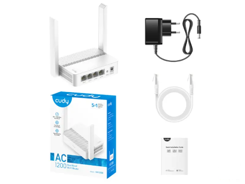 CUDY WR1200E AC1200 Dual Band Smart Wi-Fi ruter 