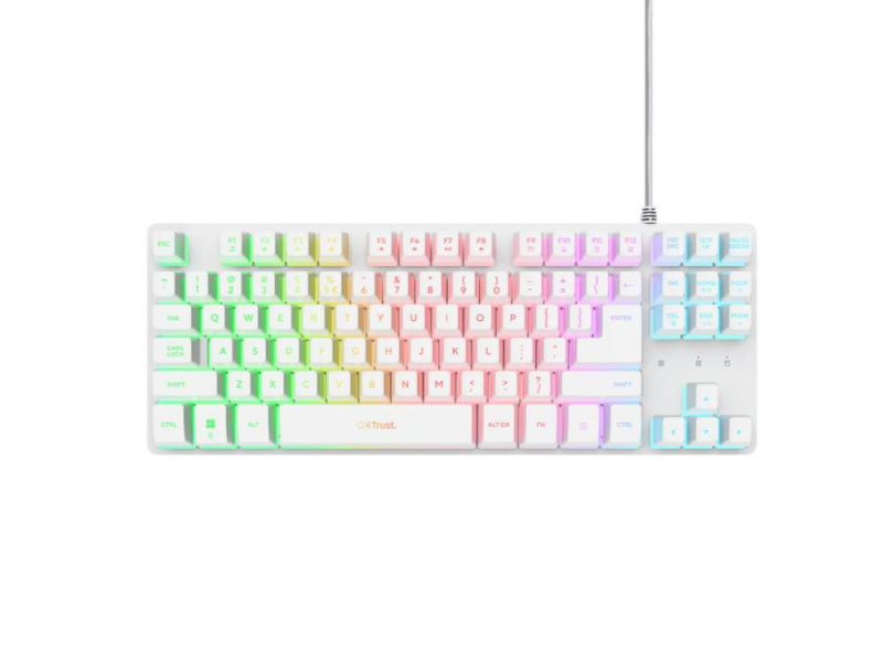 TRUST GXT 833W Thado TKL Keyboard white Illuminated/USB-A/US