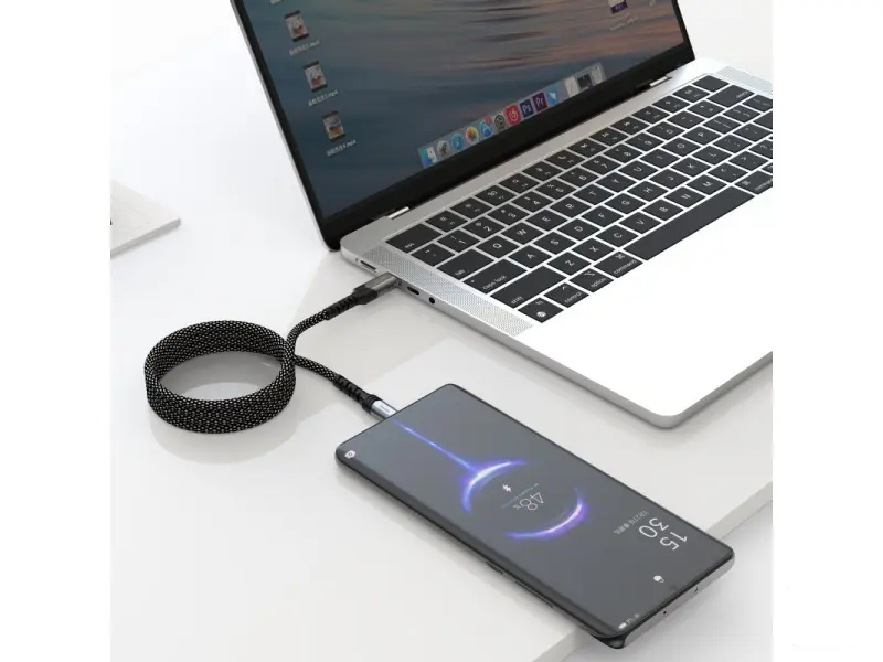 Swissten Data kabl Magnetic Self-Winding USB-C To USB-C - 1m