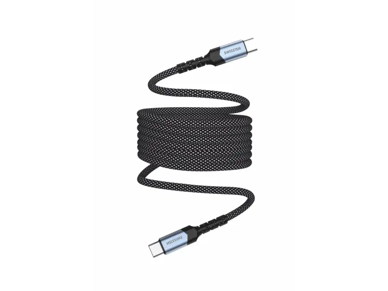 Swissten Data kabl Magnetic Self-Winding USB-C To USB-C - 1m