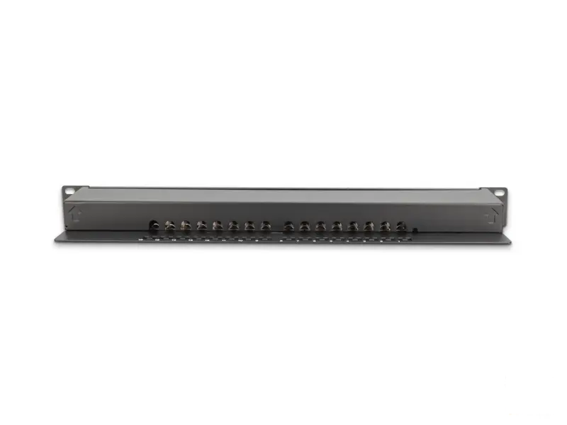 Digitus Patch panel puni, shielded 16-port, CAT 6, 1U, rack mount, crni