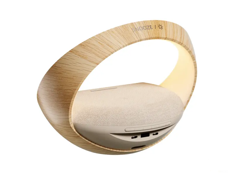 Moye Aurora Glow Lamp with Clock, Wireless speaker and Wi-Fi charger