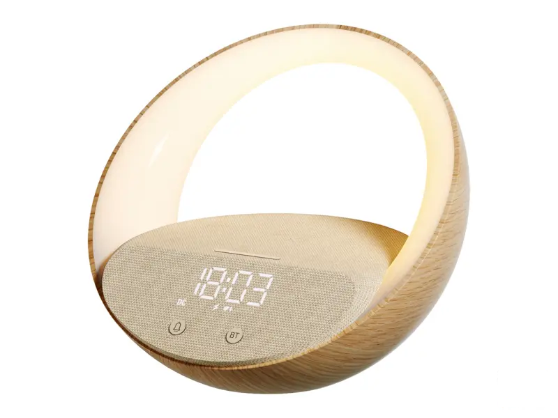 Moye Aurora Glow Lamp with Clock, Wireless speaker and Wi-Fi charger