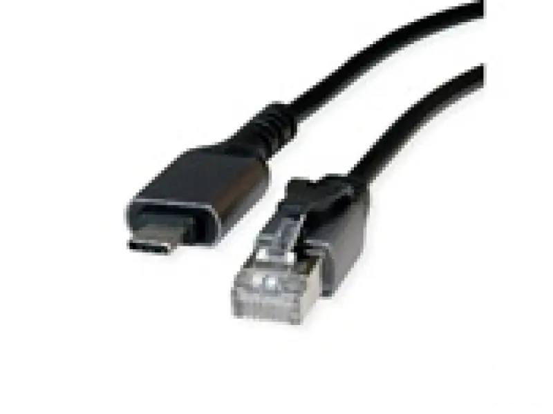Rotronic 12.99.1167-10 VALUE USB Type C - Gigabit Ethernet konverter, 2 m, crni