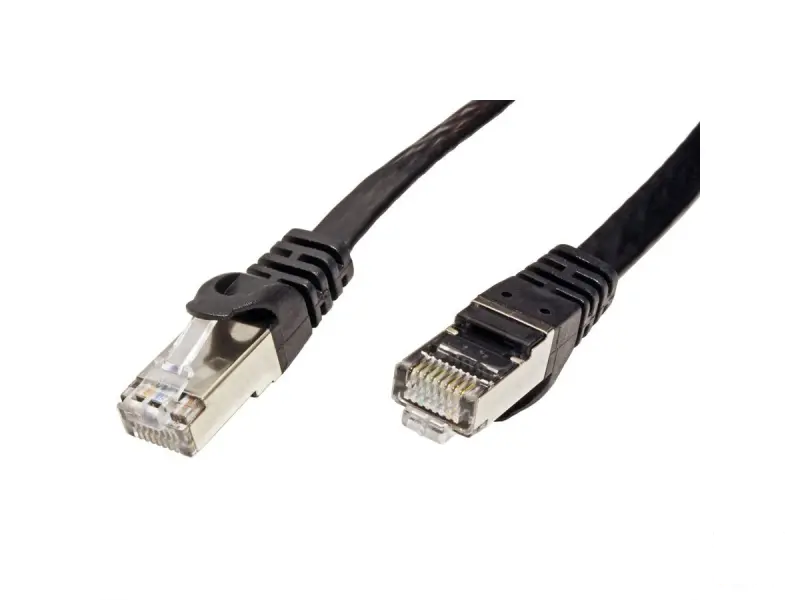 Rotronic 21.99.0973 VALUE Cat.6 (Class E) FTP kabl, U/FTP, extra-flat 3m, crni
