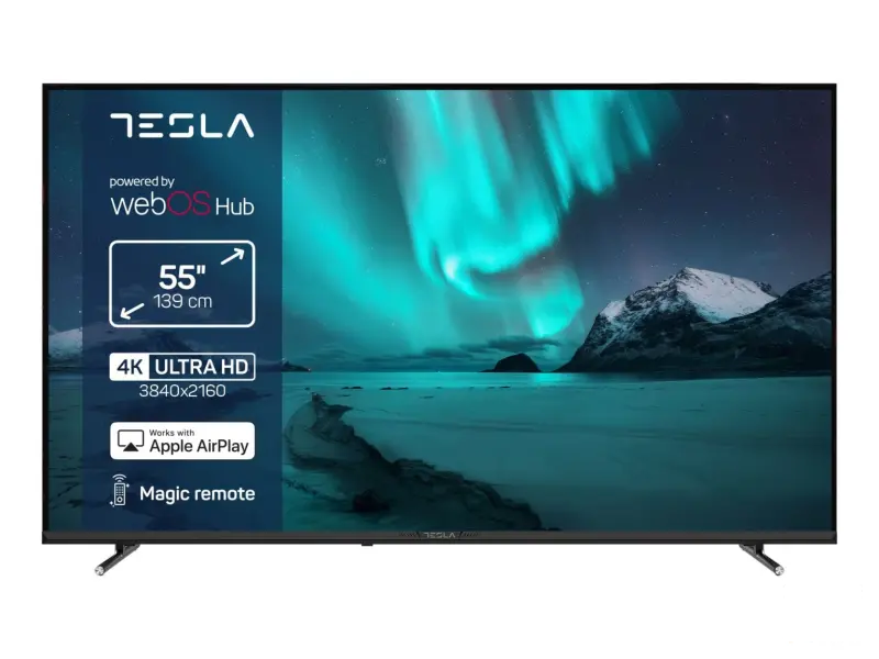 Tesla 55E655BUW LED TV 55" ultra HD, WebOS smart, Magic remote, ThinQ AI, DVB-T2/C/S2