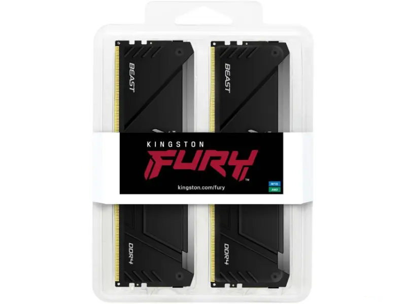 KINGSTON DIMM DDR4 64GB (2x32GB kit) 3200MT/s KF432C16BB2AK2/64  Fury Beast RGB 