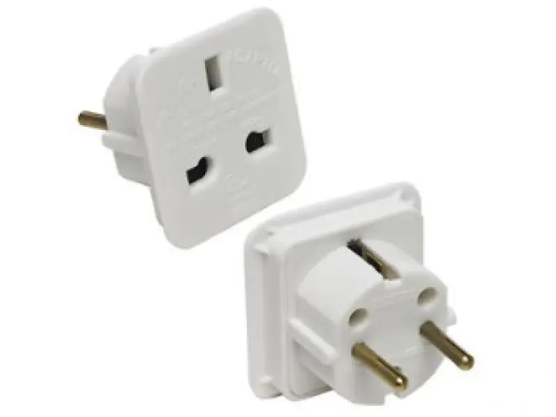 E-GREEN Adapter Euro utikač - UK utičnica bela 