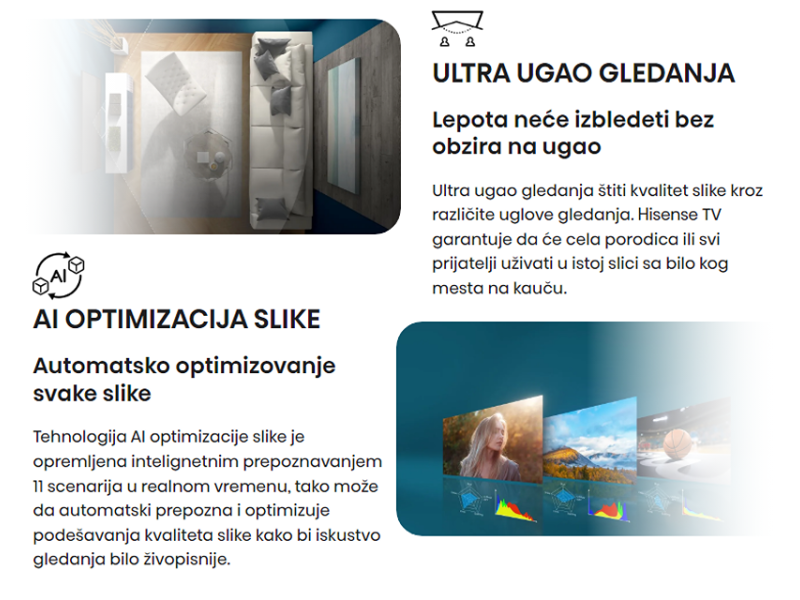 HISENSE 43 inča 43A6BG LED 4K UHD Smart TV outlet 