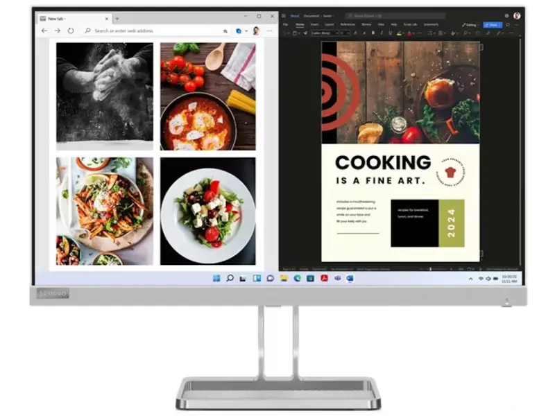 Lenovo L24i-40 23.8" 16:9 / FHD / 100Hz / 99%sRGB / Speakers / HDMI / VGA / Gray