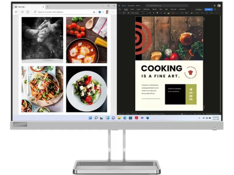 Lenovo L24i-40 23.8" 16:9 / FHD / 100Hz / 99%sRGB / Speakers / HDMI / VGA / Gray