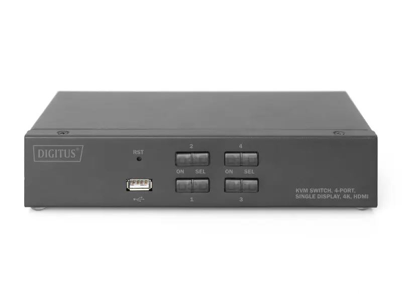 Digitus KVM switch 4 Port HDMI, 4K / 30 Hz (3840 x 2160p)