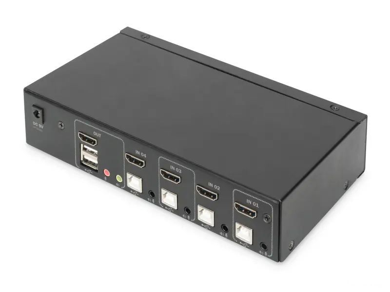 Digitus KVM switch 4 Port HDMI, 4K / 30 Hz (3840 x 2160p)