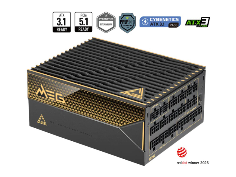 MSI MEG Ai1600T PCIE5 1600W napajanje 12Y