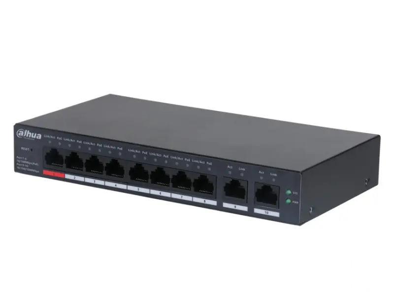 DAHUA CS4010-8ET-110 10-Port Cloud Managed Desktop Switch with 8-Port PoE 