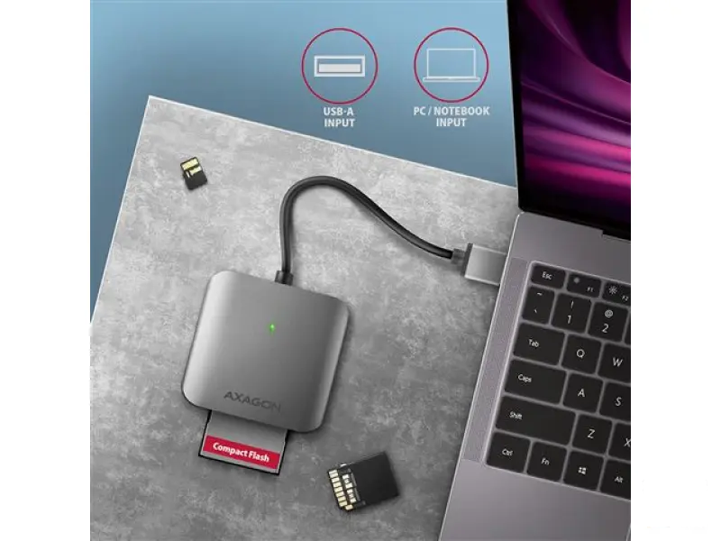 MEM CR USB 3.2 Gen 1 CRE-S3 USB-A UHS-II READER, AXA