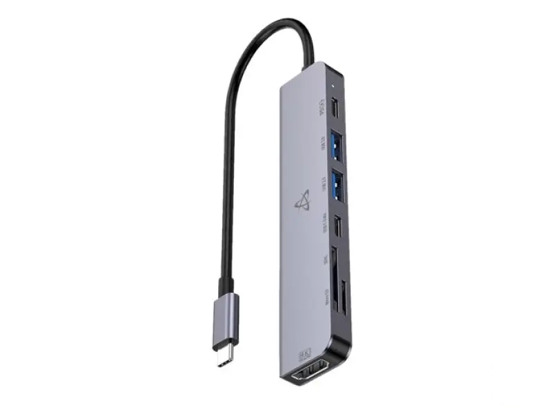 SBOX HUB 7u1 h-999 usb-c