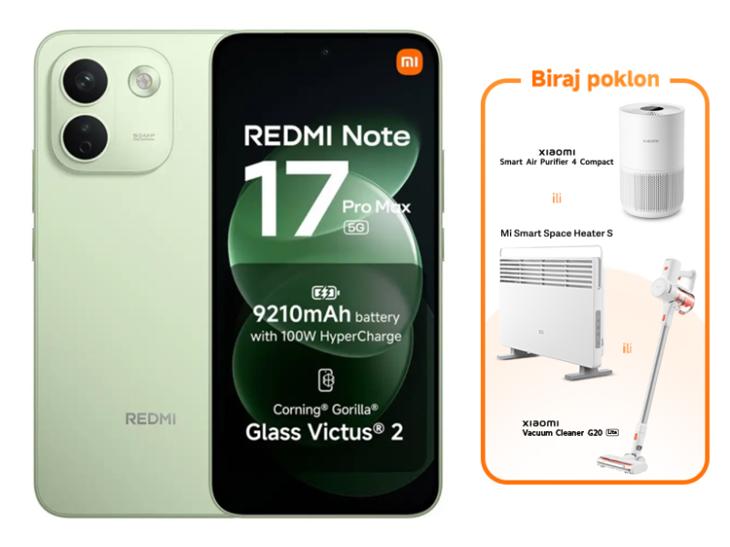Xiaomi Redmi Note 17 Pro Max 5G 8GB/256GB zelena-NOVO