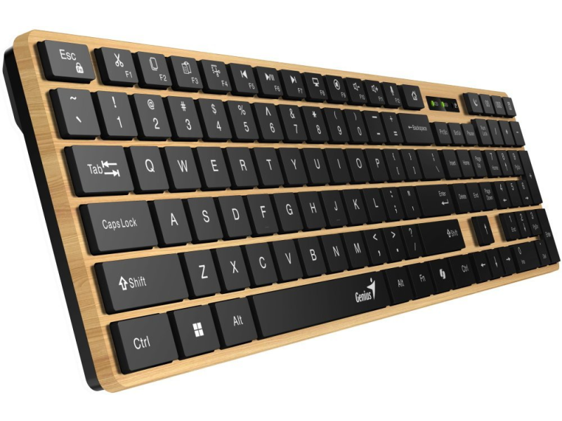 GENIUS SlimStar 7250BT, AI, Pine Wood YU wireless tastatura