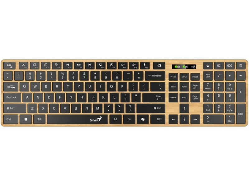 GENIUS SlimStar 7250BT, AI, Pine Wood YU wireless tastatura