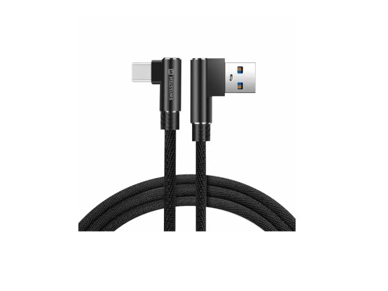 Swissten Kabl Arcade Gaming USB To Type-C 100W USB 1.2m - Black