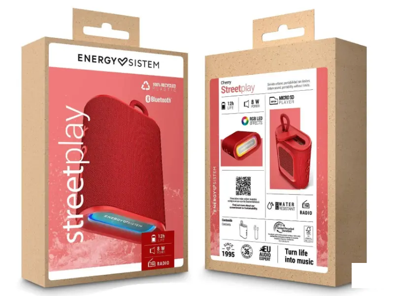 ENERGY SISTEM Cherry StreetPlay zvučnik crveni (M45924) 