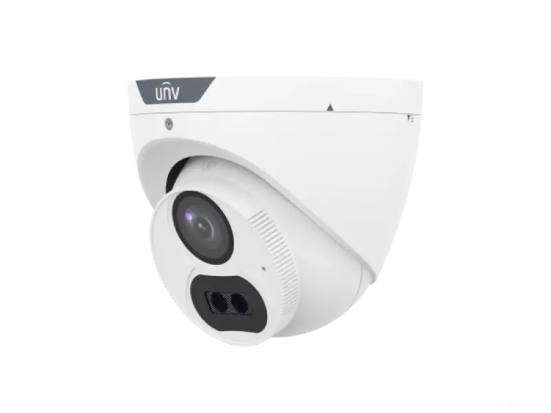 Uniview Kamera 8MP UAC-T128-ADF28MS Dome, LightHunter IR, objektiv 2.8 mm, IR domet do 40 m, ugradjen mikrofon, WDR 120 dB, napajanje 12VDC, IP67, Dozna JB03-I