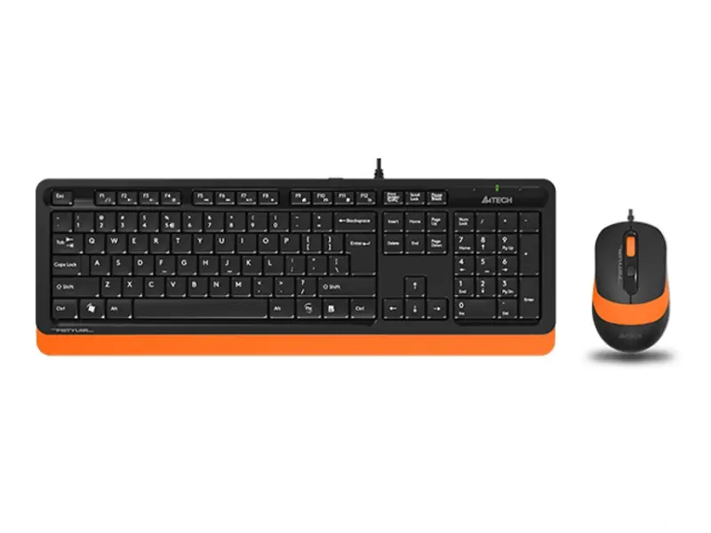 A4 TECH F1010 FSTYLER USB US narandžasta tastatura + USB narandžasti miš 