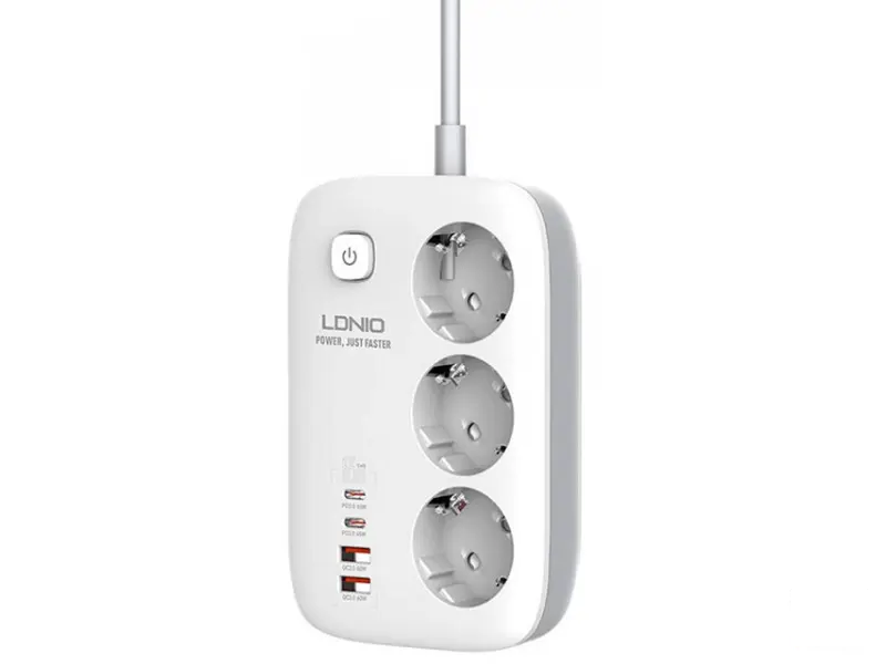 LDNIO SEW3436 Kabl naponski produžni 3 x šuko + 3 x USB + 2 x Tip C 