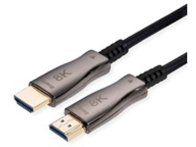 Rotronic 14.99.3485 VALUE HDMI 8K Ultra HD kabl+ Ethernet, M/M Active Optical (AOC), 7680x4320 @60Hz, 20 m, crni