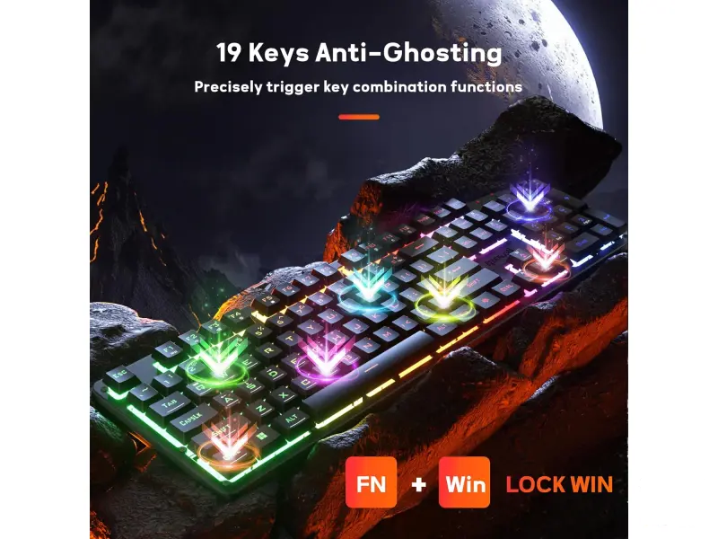 Redragon Tastatura Netherbane K521 RGB Wired Black Gaming