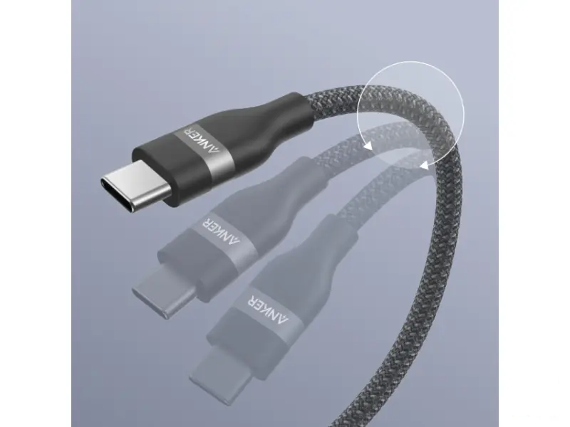 ANKER USB tip-C kabl M/M 0.9m, za Super brzo punjenje 240W/480Mbps, pleteni, crni 