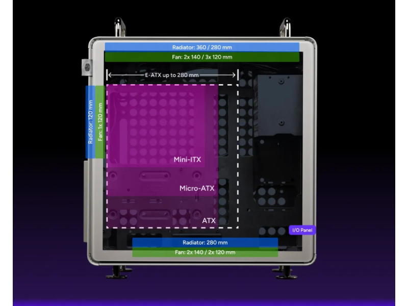 COOLER MASTER Qube 540 Moonstone modularno kućište (Q540-LGNN-S00)