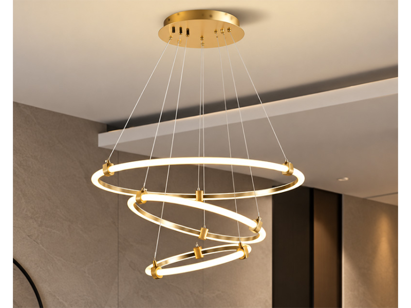 MARLUX PL013 LED 3-ring viseći luster zlatni