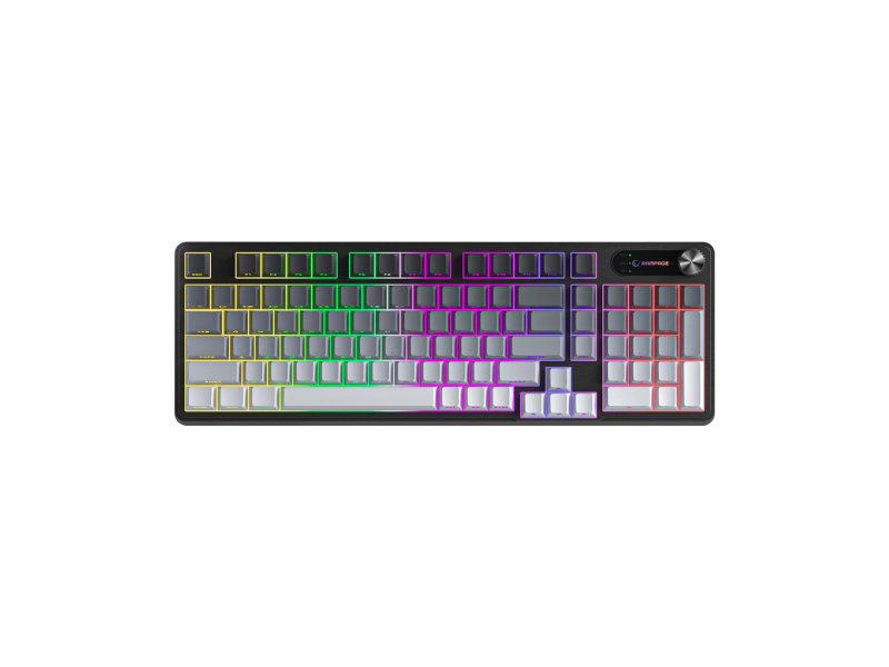 Rampage Tastatura KB-R108 Gradient Black/Gray/White RGB US layout membranska gaming