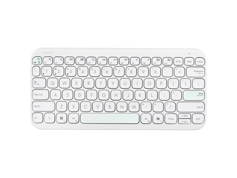 Asus Tastatura KW100 Marshmallow/US/White/ Copilot