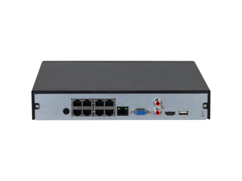 Dahua NVR 8 kanala DHI-NVR2108HS-8P-4KS3, 4K, do 12MP, HDMI, VGA, 1 x HDD, 8 x PoE