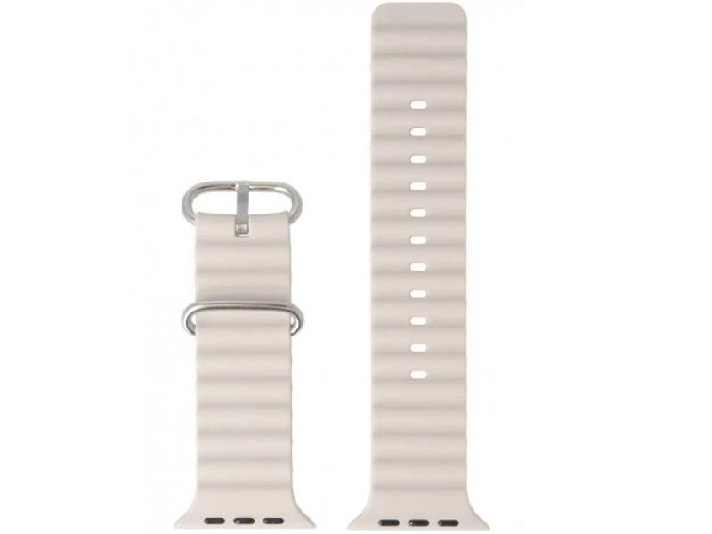 Swissten Silicone band for Apple watch, marine straps, stone grey (42, 44, 45, 4