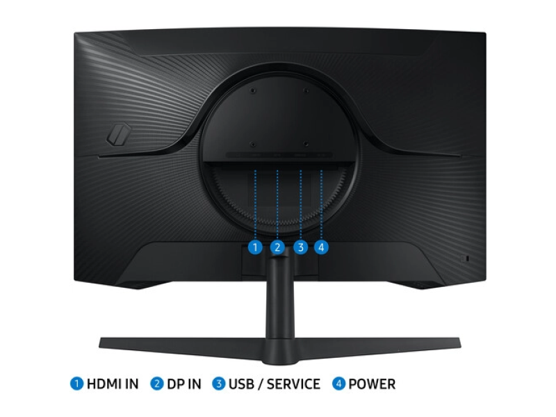 SAMSUNG Odyssey G55C Curved Gaming Monitor 27" QHD 2560x1440, 165Hz, 1ms, DP/HDMI, 2500:1, HDR10