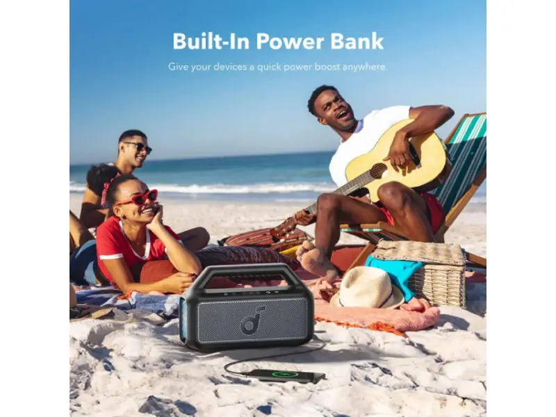 ANKER Soundcore Boom 2 80W 2.1 prenosivi bluetooth IPX7 zvučnik crni 
