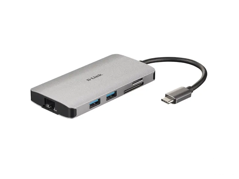 D-Link 8-in-1 USB-C Hub sa HDMI/Ethernet/Card Reader/Power Delivery