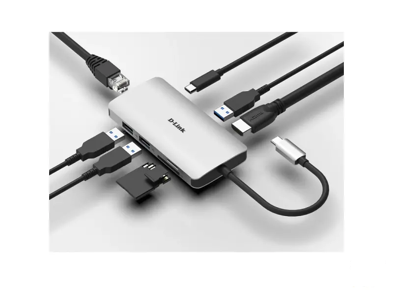 D-Link 8-in-1 USB-C Hub sa HDMI/Ethernet/Card Reader/Power Delivery