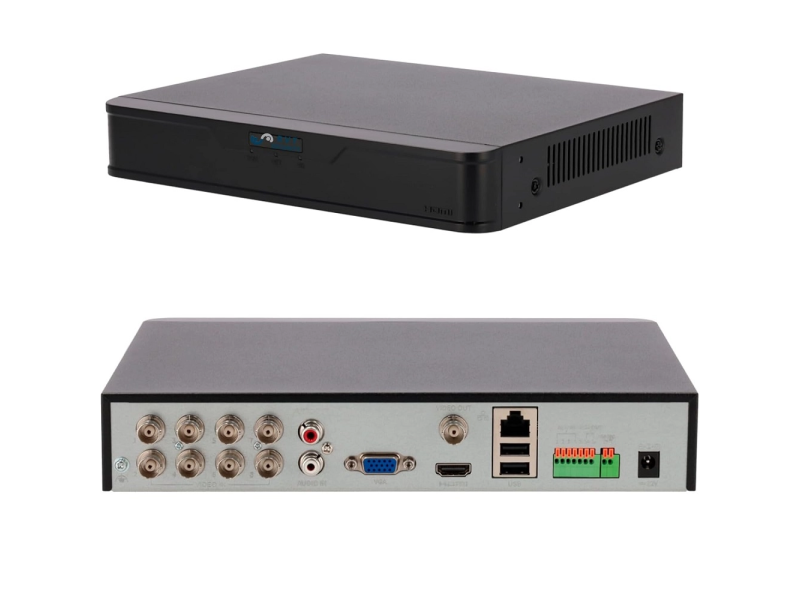 Uniview XVR 8 kanala XVR301-08Q3, 8MP Lite/5MP Lite/4MP Lite, H.265/H.264, HDMI 4K, VGA, CVBS, 8 x BNC + 4 IP kanala, 1 x HDD do 8TB, audio preko koaksijalnog kabla, alarm I/O, RS485, 12VDC