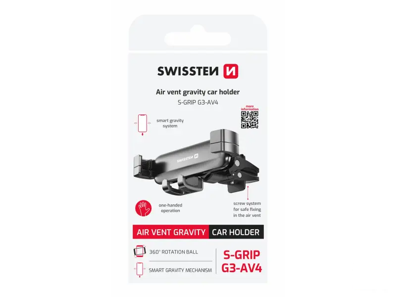 Swissten Car holder AIR-VENT S-GRIP G3-A4