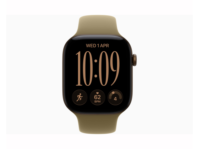 APPLE Watch S12 GPS 42mm Dark Bronze Aluminium Case with Olive Sport Band - S/M (mjef4et/a)