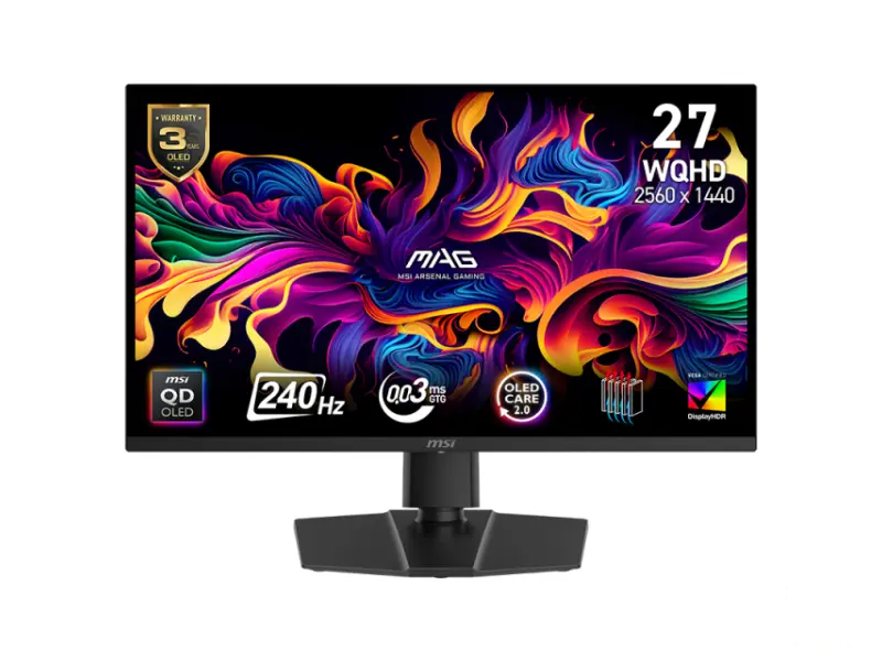 MSI 27 inča MAG 271QP QD-OLED X24 WQHD 2560x1440 240Hz gaming monitor 